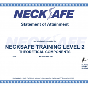 NeckSafe Certifcate Theoretical Level 2 Template