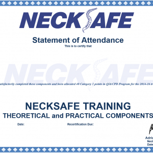 NeckSafe Combined Certifcate for Attendance Template